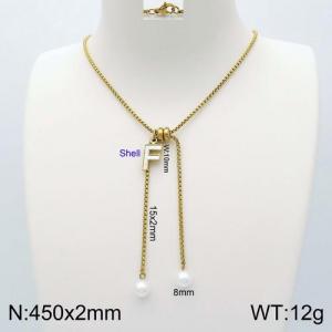 SS Gold-Plating Necklace - KN111890-Z