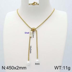 SS Gold-Plating Necklace - KN111893-Z