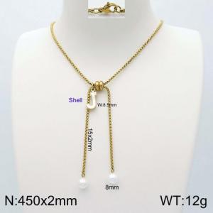 SS Gold-Plating Necklace - KN111894-Z