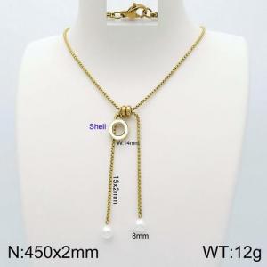 SS Gold-Plating Necklace - KN111899-Z