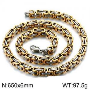 SS Gold-Plating Necklace - KN111947-Z