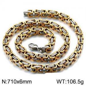 SS Gold-Plating Necklace - KN111948-Z