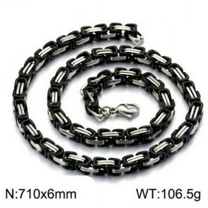Stainless Steel Black-plating Necklace - KN111952-Z
