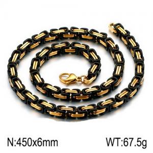 SS Gold-Plating Necklace - KN111954-Z