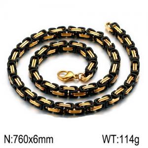 SS Gold-Plating Necklace - KN111957-Z