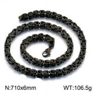 Stainless Steel Black-plating Necklace - KN111958-Z