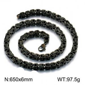 Stainless Steel Black-plating Necklace - KN111960-Z