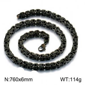 Stainless Steel Black-plating Necklace - KN111961-Z