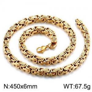 SS Gold-Plating Necklace - KN111962-Z