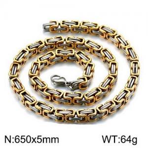 SS Gold-Plating Necklace - KN111971-Z