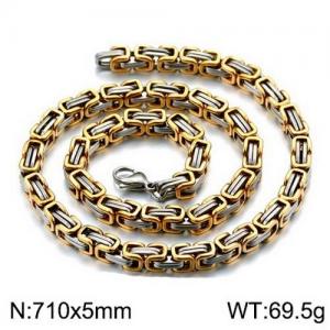SS Gold-Plating Necklace - KN111972-Z