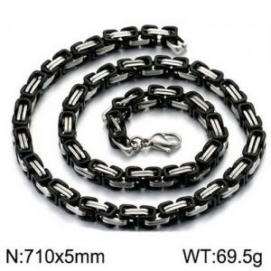 Stainless Steel Black-plating Necklace - KN111976-Z