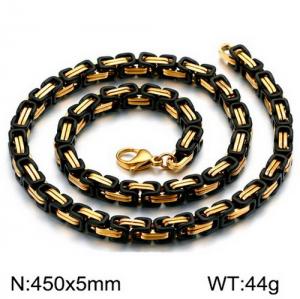 SS Gold-Plating Necklace - KN111978-Z