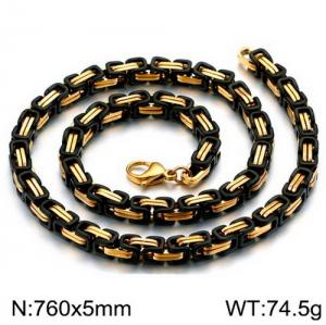 SS Gold-Plating Necklace - KN111981-Z