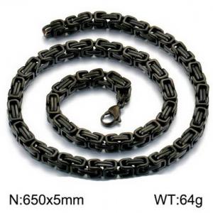 Stainless Steel Black-plating Necklace - KN111983-Z