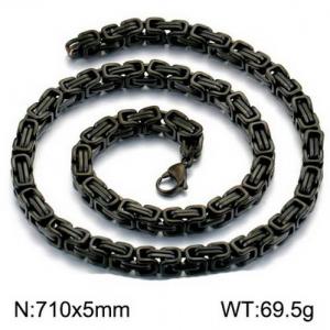 Stainless Steel Black-plating Necklace - KN111984-Z
