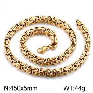 SS Gold-Plating Necklace - KN111986-Z