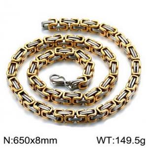 SS Gold-Plating Necklace - KN111995-Z