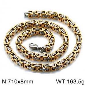 SS Gold-Plating Necklace - KN111996-Z