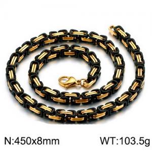 SS Gold-Plating Necklace - KN111998-Z