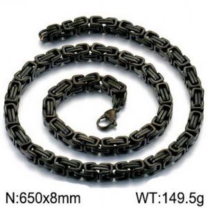 Stainless Steel Black-plating Necklace - KN112003-Z