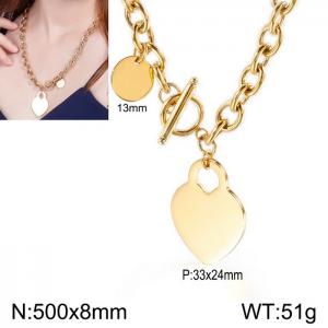 SS Gold-Plating Necklace - KN112511-Z