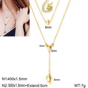 SS Gold-Plating Necklace - KN112515-Z