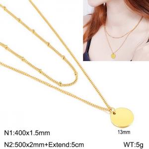 SS Gold-Plating Necklace - KN112517-Z