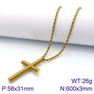 SS Gold-Plating Necklace - KN113129-KFC