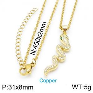 Copper Necklace - KN113196-TJG