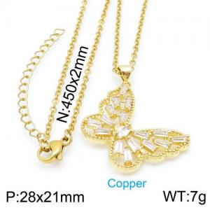 Copper Necklace - KN113212-TJG