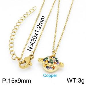 Copper Necklace - KN113249-TJG