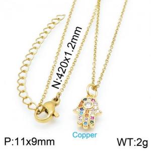 Copper Necklace - KN113251-TJG
