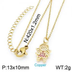 Copper Necklace - KN113254-TJG