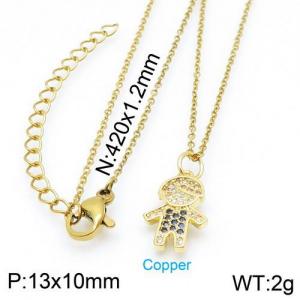 Copper Necklace - KN113258-TJG