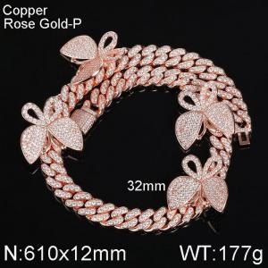 Copper Necklace - KN113398-WGQK