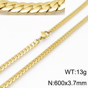 SS Gold-Plating Necklace - KN113430-Z