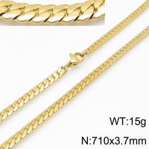 SS Gold-Plating Necklace - KN113432-Z