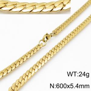 SS Gold-Plating Necklace - KN113442-Z