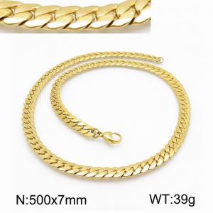 SS Gold-Plating Necklace - KN113452-Z