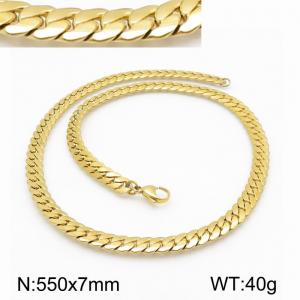 SS Gold-Plating Necklace - KN113453-Z