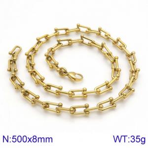 SS Gold-Plating Necklace - KN113507-KFC