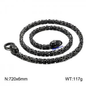 Stainless Steel Black-plating Necklace - KN113571-Z