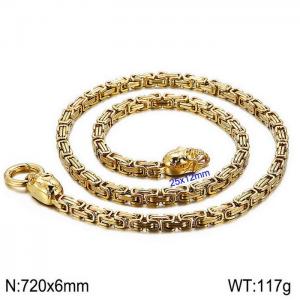 SS Gold-Plating Necklace - KN113572-Z
