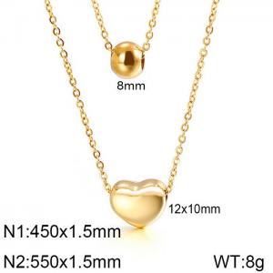 SS Gold-Plating Necklace - KN113631-Z