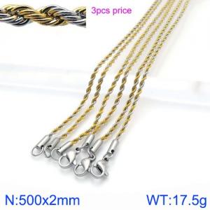 Staineless Steel Small Gold-plating Chain - KN113842-BD