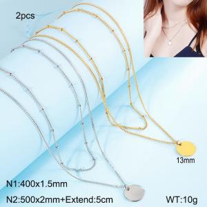 SS Gold-Plating Necklace - KN113860-Z