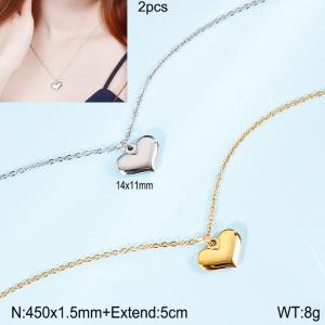 SS Gold-Plating Necklace - KN113861-Z