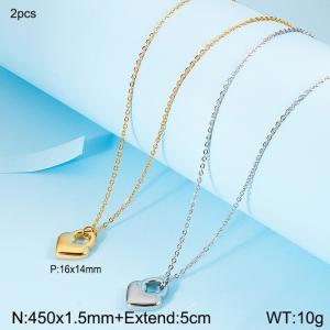 SS Gold-Plating Necklace - KN113864-Z