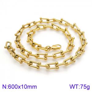 SS Gold-Plating Necklace - KN113934-KFC